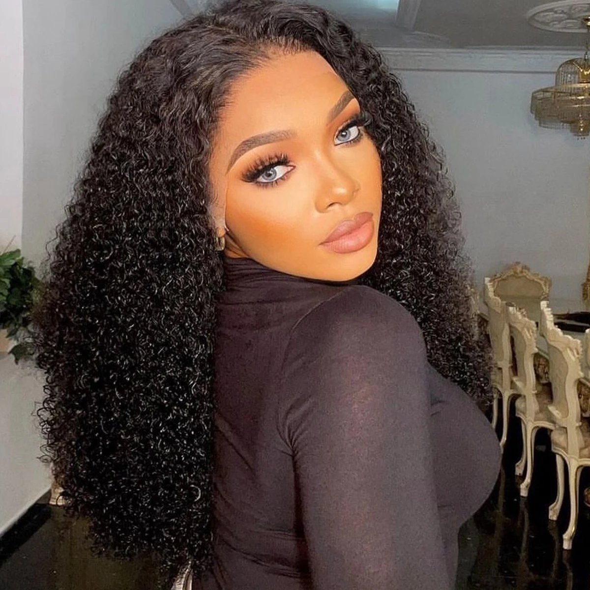 450 밀도 곱슬곱슬한 100% 인모 글루리스 가발 3 - Hd Lace Frontal Wig Human Hair Pre Plucked 리뷰 및 가격