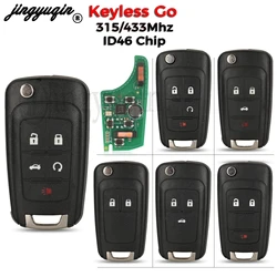 Jingyuqin Keyless Go 315/433MHz ID46 Chip chiave remota per Chevrolet Cruze Aveo Orlando Trax Lacrosse Encore Regal Verano Fit Opel