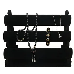 3-Tier Bar Bracelet Watch Table Jewelry Organizer Holder Rack Stand Display Jewelry Beauty Accessories Saving Desktop Organizers