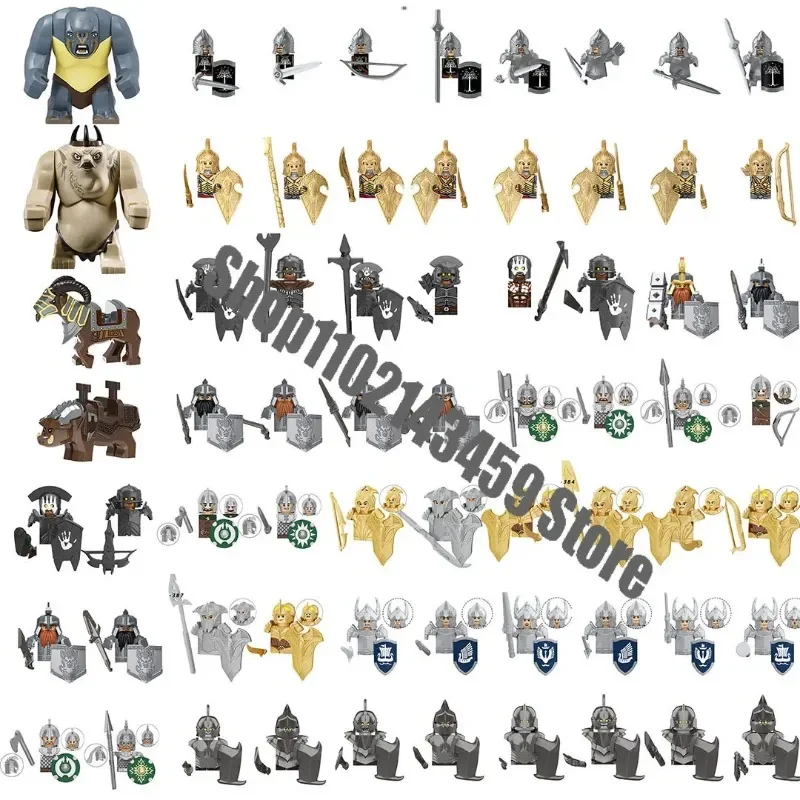 

KT Blocks Movies Figs Bricks Dolls Mini Action Toy Figura Building Blocks Elf Orcs Army Uruk-hai Gandalf Dwarf Ogres Goblin King