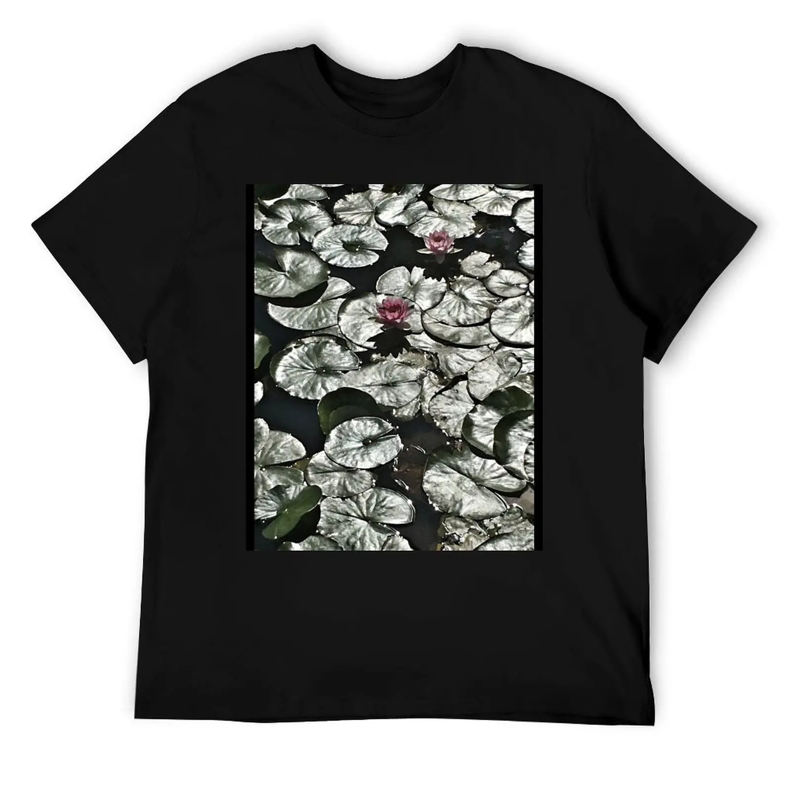 

Футболка с узором Lily Pad, футболки для мужчин, забавные мужские футболки с графическим принтом, мужские футболки с графическим принтом