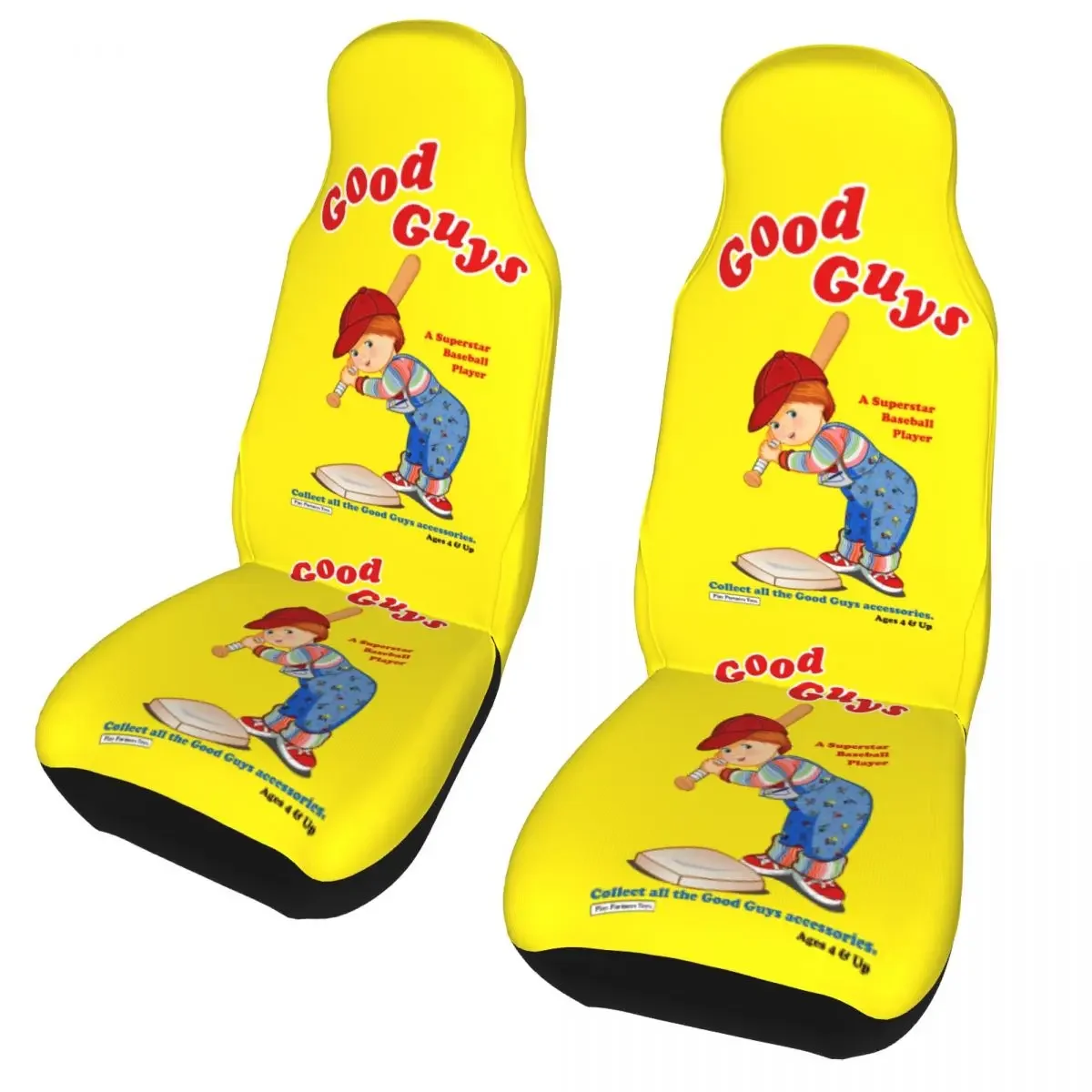 

Good Guys Baseball Player Universal Auto Car Seat Covers Universal Fit for SUV Child's Play Chucky Seat Protector Cover 2 PCS