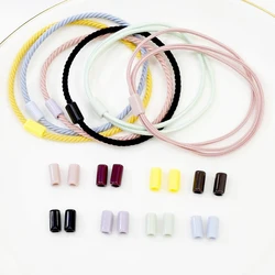 200pcs 2.5mm Headwear Elastic Rubber Band Connector DIY Jewelry Hair Ring Plastic Tube Sleeve Handmade Accessories Material