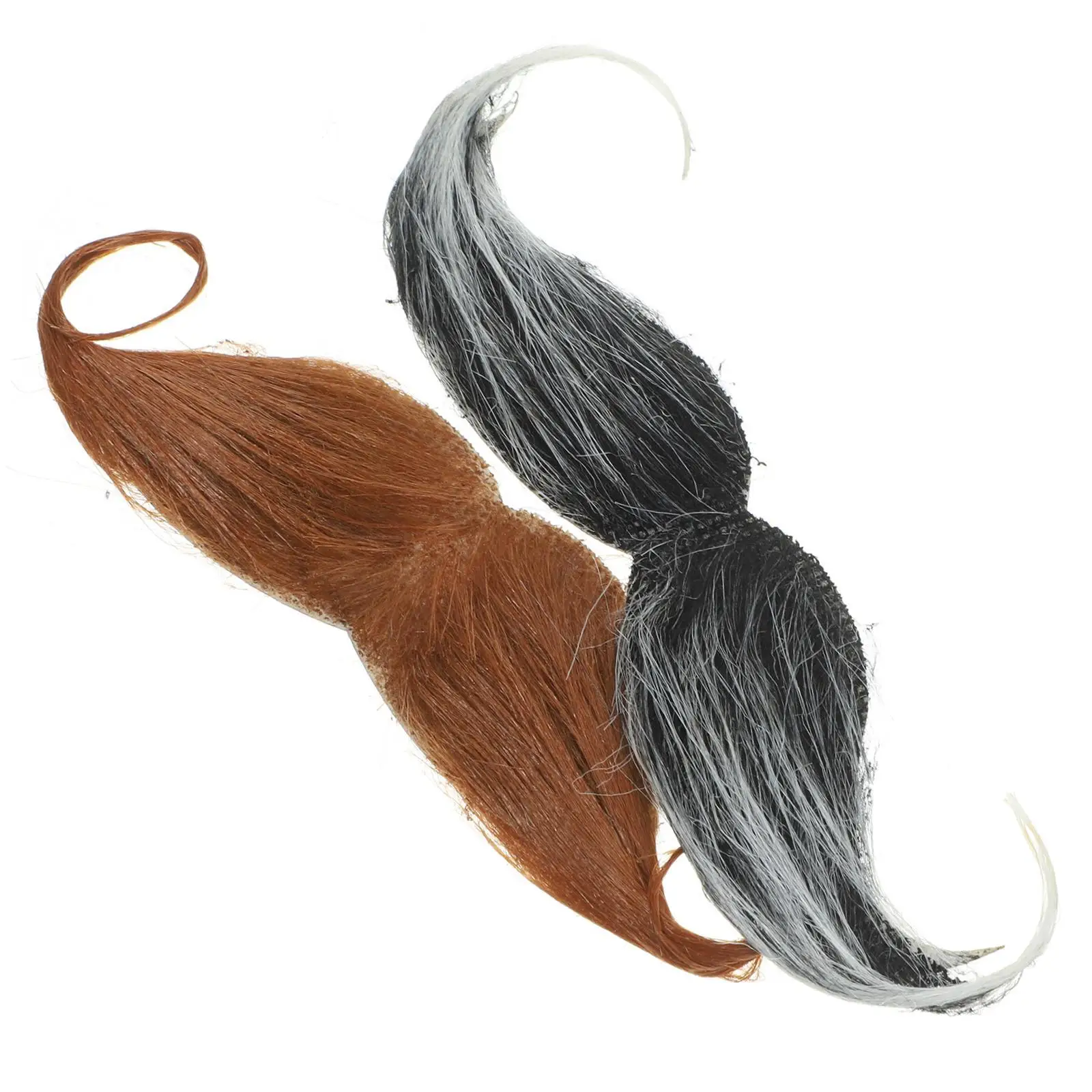 2 bigodes falsos diy maquiagem auto vara decorações realista vestir-se cosplay