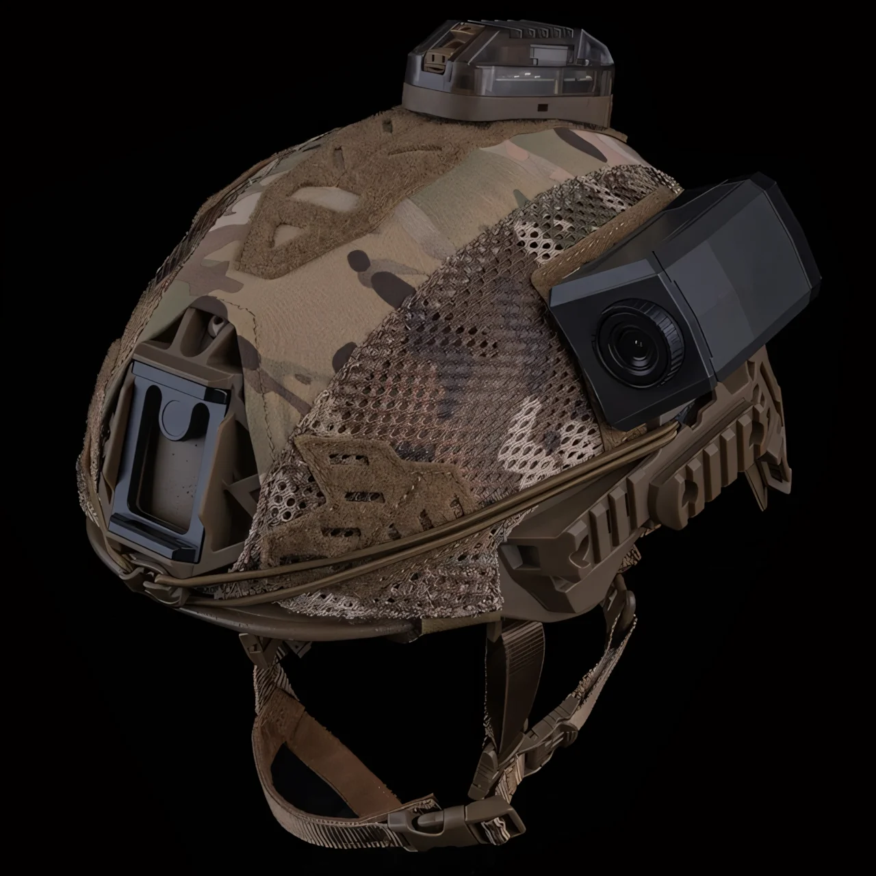 Wosport Wendy Helmet Cover M Size Stretch Mesh Hook and Loop Accessory Mount Airsoft Hobby Team Activities Lightweight Design
