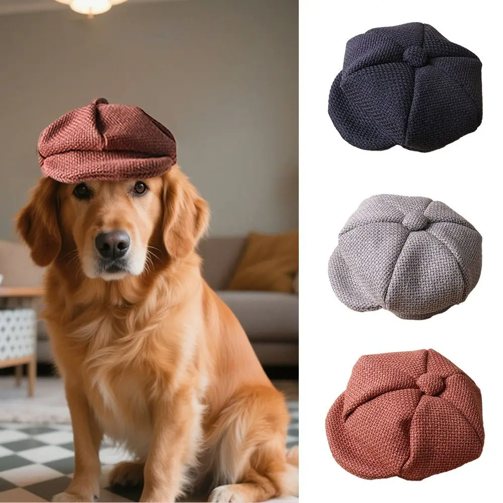 

Fashion Pet Dress Up Retro Pet Beret Adjustable Pet Costume Accessory Cat Dog Gentleman's Hat Pet Headwear Four Seasons