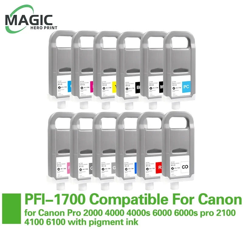 

NEW PFI1700 PFI-1700 ink cartridge compatible for Canon Pro 2000 4000 4000s 6000 6000s pro 2100 4100 6100 with pigment ink