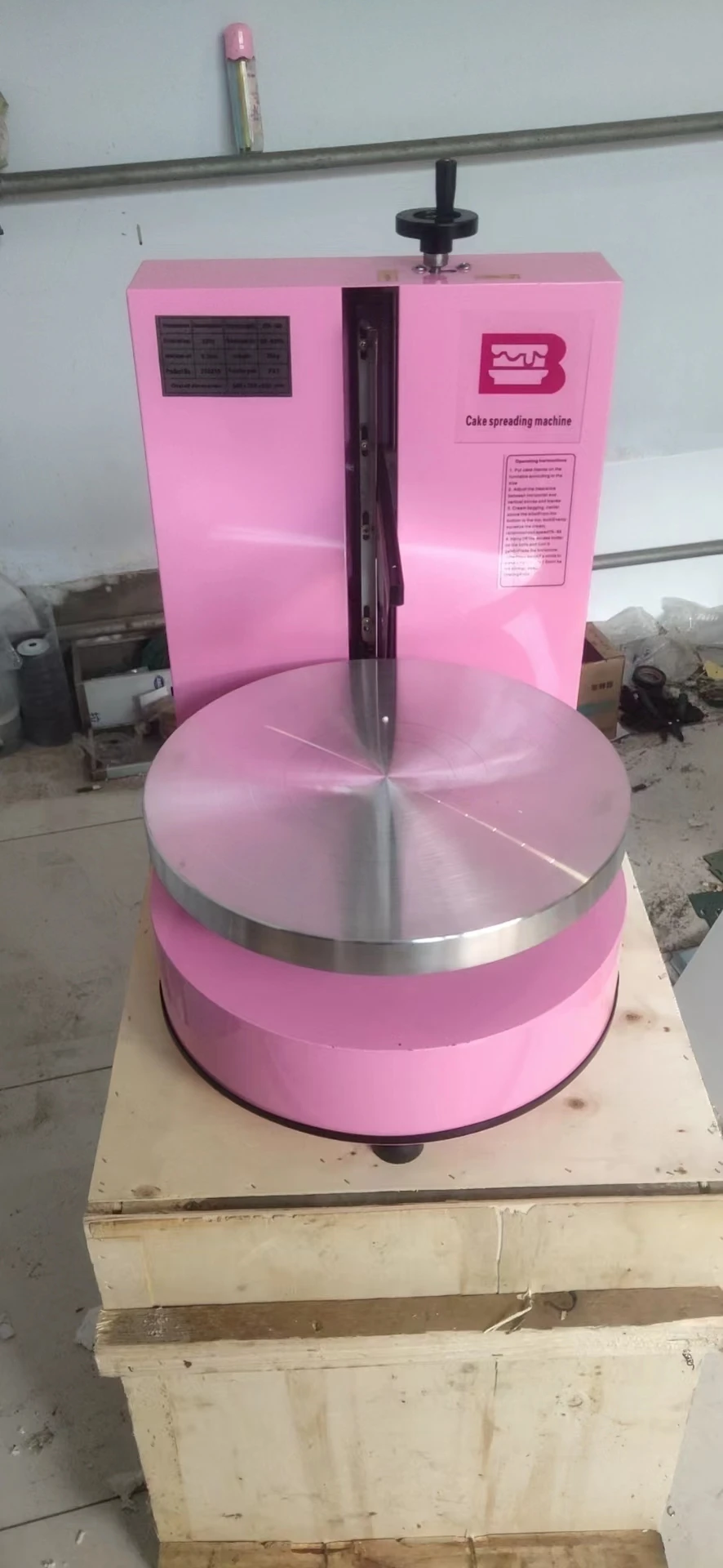 4-12 Inch New Semi Automatic Birthday Cake Icing Machine Professional Coating Daub Decorating Round Cake Cream Smoothing Maker