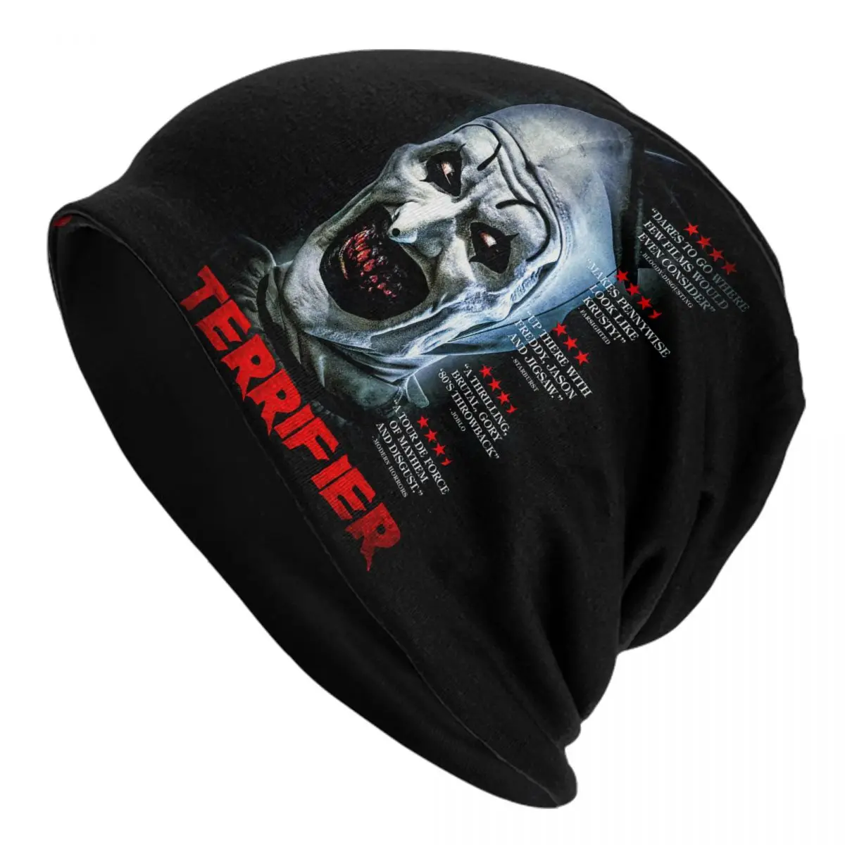 

Изготовленные на заказ шапки из фильма ужасов на Хэллоуин Terrifier Skullies, зимняя вязаная шапка унисекс, шапки с капюшоном для взрослых, уличная лыжная шапка