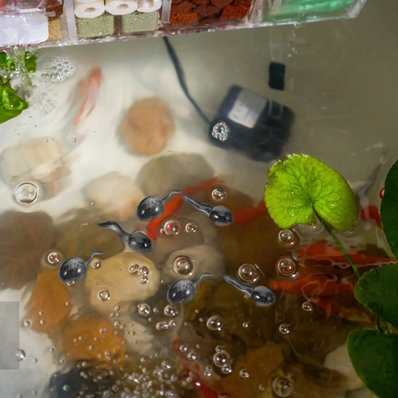 

13Pcs Mini Tadpole Resin Animals Tiny Miniature Micro Landscape Bonsai Ornaments Aquarium Pond Garden Patio Decoration