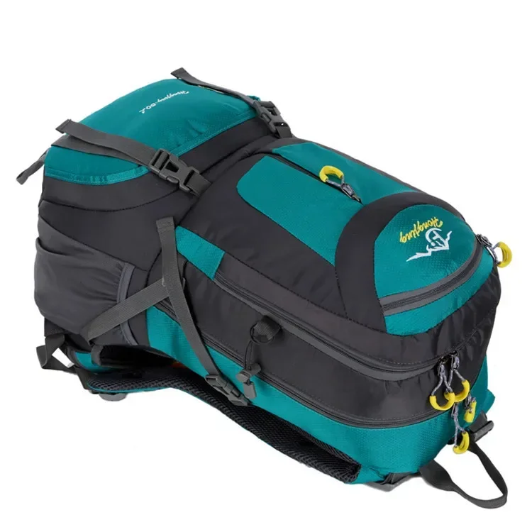 Escalada impermeável Bag com capa de chuva, Nylon Mochila, Outdoor Mochila Esporte, Camping, Viagem, Trekking Mochila, 40L, 50L, 60L