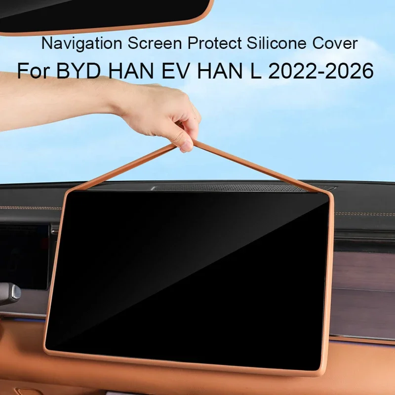 

15.6" Car Navigation Screen Protective Silicone Cover Interior Mirror Cover Auto Accessory For BYD HAN EV HAN L 2022-2026