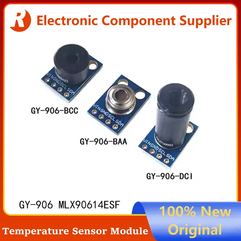 

GY-906 MLX90614ESF BAA BCC DCI 100% New MLX90614 Infrared Temperature Measurement Contactless Temperature Sensor Module