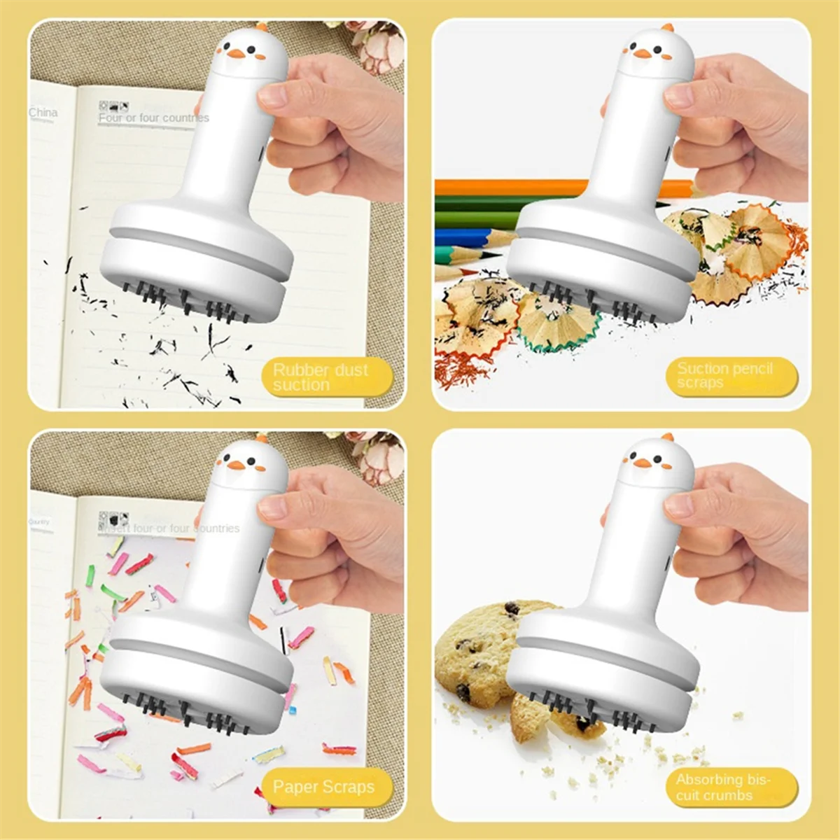 Mini Desktop Vacuum Mini Desktop Vacuum Cleaner with Usb Rechargeable Cleaning Brush
