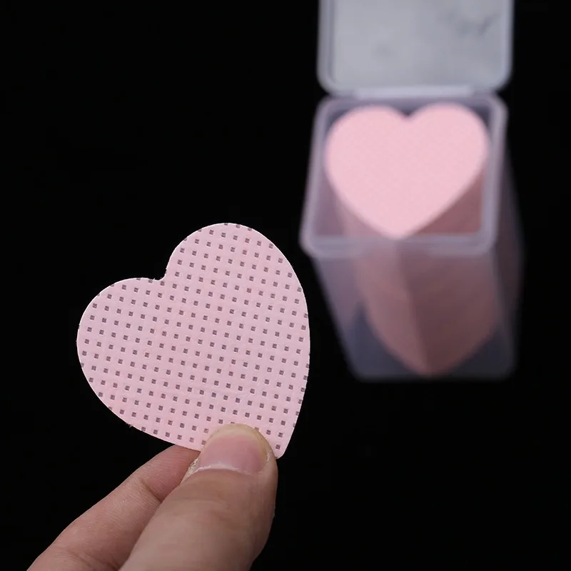 200pcs Disposable Eyelash Extension Glue Cleansing Cotton Pads Heart Shaped Makeup Remover Cotton Wipe Napkins Cosmetics Tools