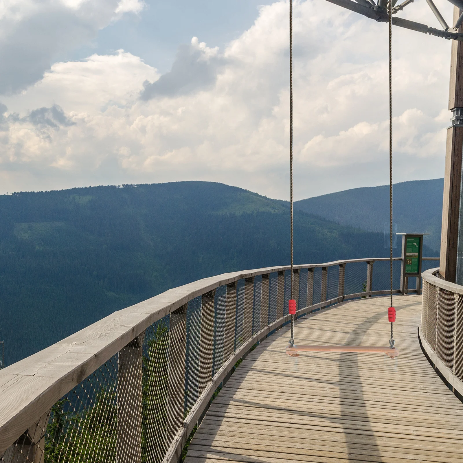 

1Pcs Wooden Swing Four-Board Outdoor Adjustable Rope Seat for Kids Adults Backyard Leisure Plaything Wooden Plaything