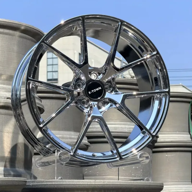 Hot Sale Chrome Silver 17 18 19 20 21 22 24 Inch 5x100/5x112/5x114.3/5x120/5x115 Forged Wheels for 4 pcs