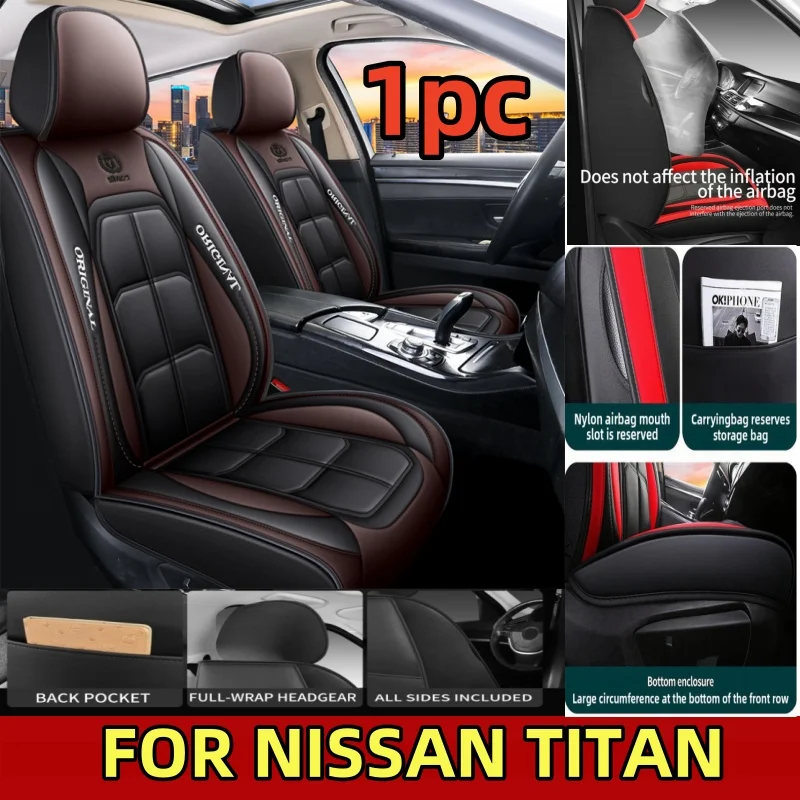 

FOR NISSAN TITAN Car seat covers are fully made of artificial leather waterproof and wear-resistant Front muscle seat cover 1PC