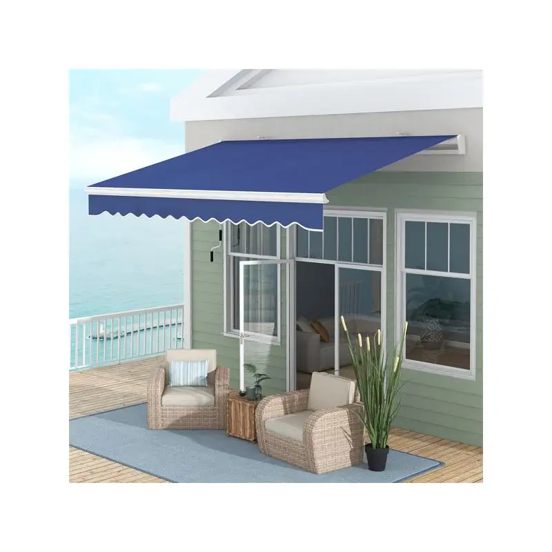 

Выдвижной тент для патио — регулируемый солнцезащитный козырек для помещений на открытом воздухе, водонепроницаемый навес для террасов и патио, защита от ультрафиолета и
