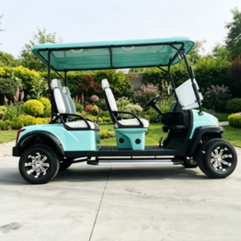 Top Quality 4 Seater Shooting Range Hunting Club Electric Golf Cart World Cup Argentina Blue And White Colour Seat With Headrest