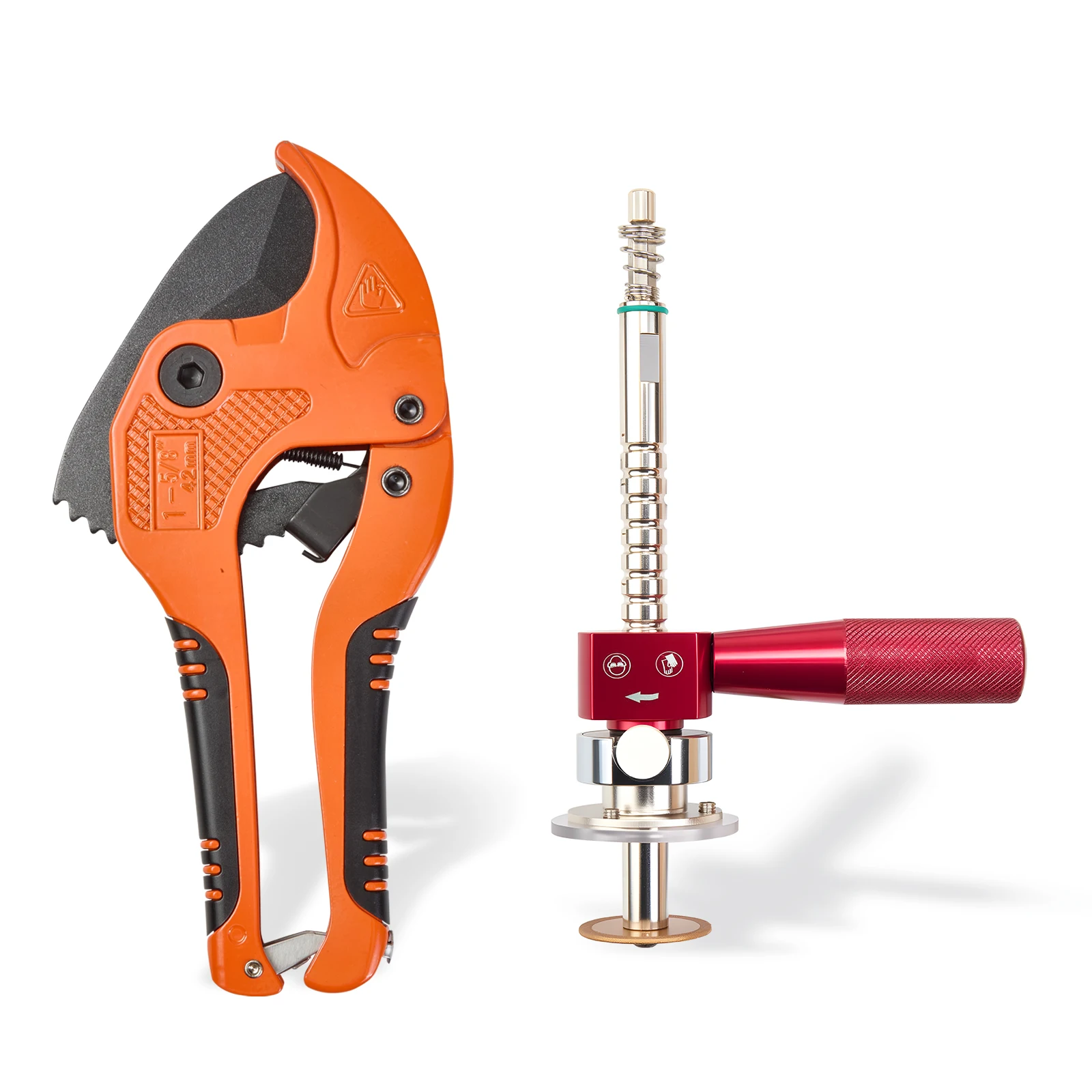 

Geinxurn 2PCS Pipe Cutting Set, Multifunctional Pipe Cutting Tool, Heavy-Duty Plumbing Cutting Kit for Home