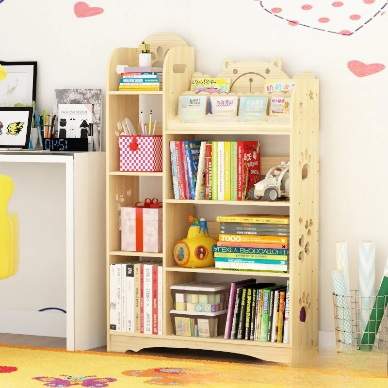 

Solid wood bookshelf, simple modern picture book shelf for home use