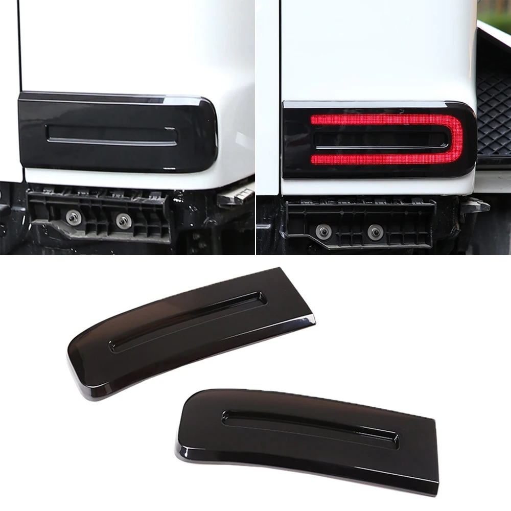 Car ABS Tail Light Shell Lamp Shade Protection Cover Smoked For Mercedes Benz G Class W463 2019 2020 2021 2022