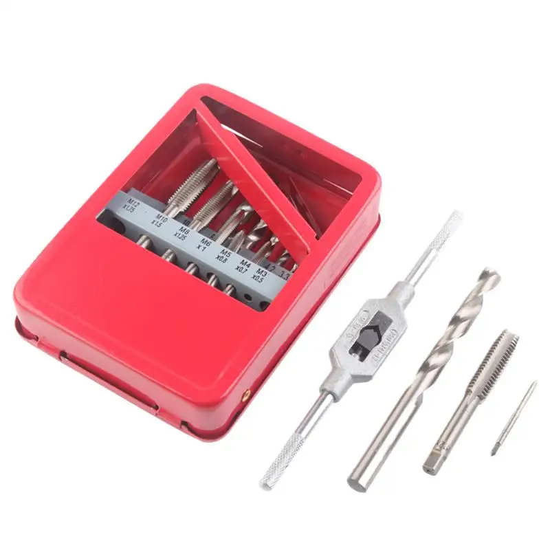 

Metric Tap And Die Set 16 Pieces Metric Taps Power Drill Parts Accessories For Metalwork Screw Pipe Automotive Industrial