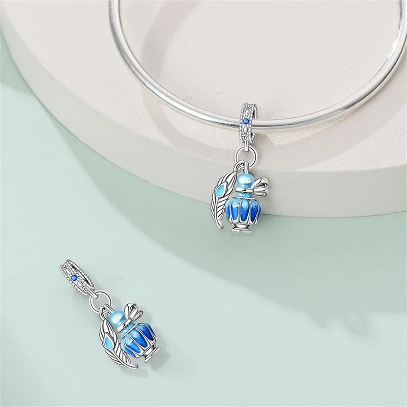 Original 925 Sterling Silver Tea Party Two Piece Set Charms Pendant Fit Original Bracelet DIY Women Exquisite Party Jewelry Gift