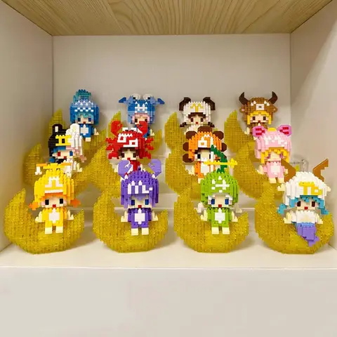 LELE Stjärnbilden Väduren Tvillingarna Lejonet Jungfrun Husdjur Dockan Månljus Mini Diamantblock Tegelstenar Byggleksak Present Ingen Ask 8 best sales lele leksak - №5