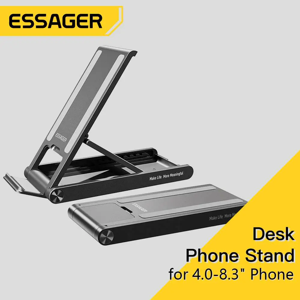 Essager Universal Desktop Mobile Phone Holder Stand For iphone14 13 Pro Max iPad Xiaomi Foldable Desk Bracket Portable Stand New