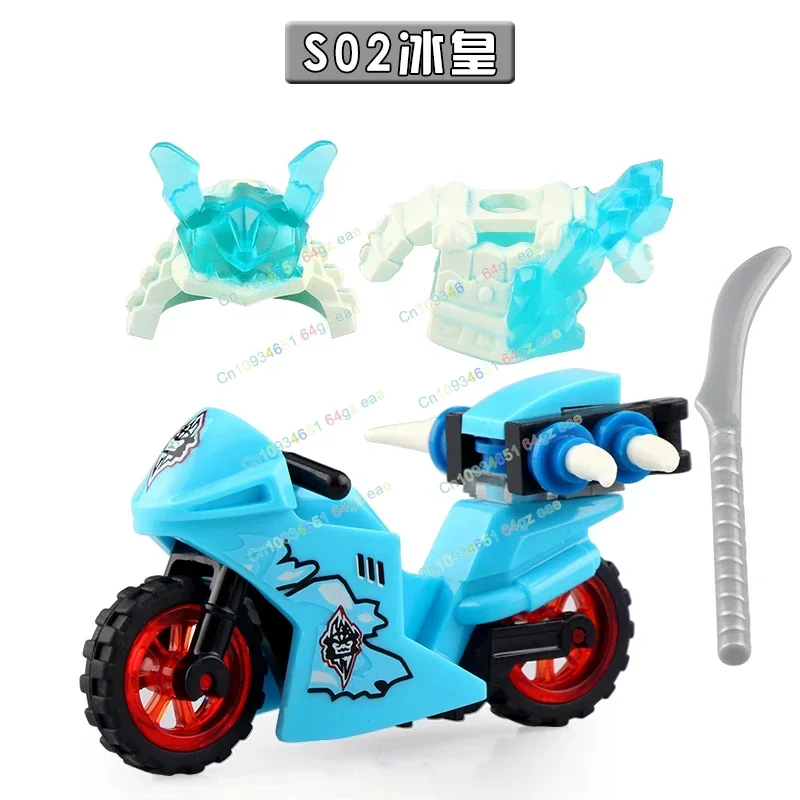 

motorcycle Building Blocks Action Figures Cartoon Collection assemble Model Bricks Toys for Children Birthday Gifts