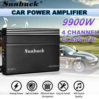 DC 12V 9900Watt 4 Channel Car Amplifier Audio Stereo Bass Speaker High Power Car Audio Amplifiers Subwoofer Car Audio Amplifiers