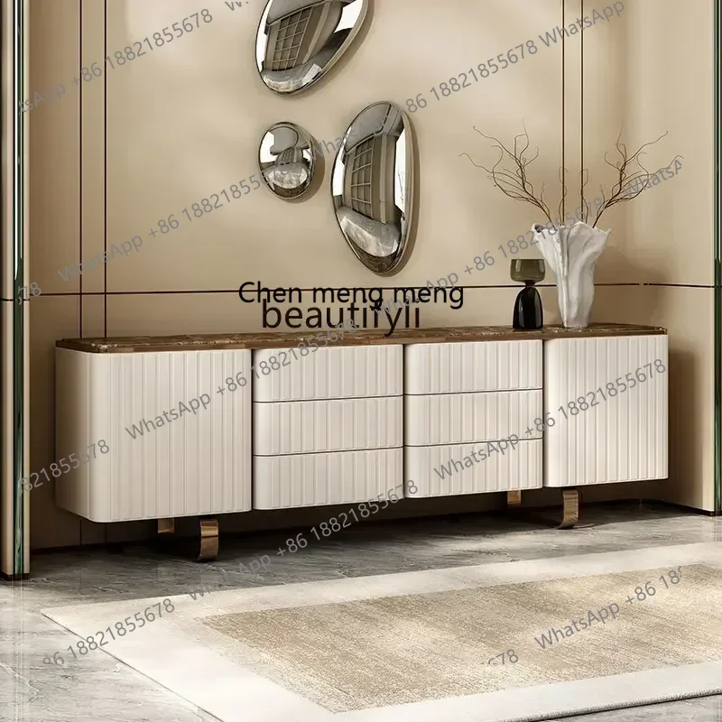 SS new style ss7486 Italian marble TV cabinet coffee table combination modern simple living room light luxury TV cabinetss 7486