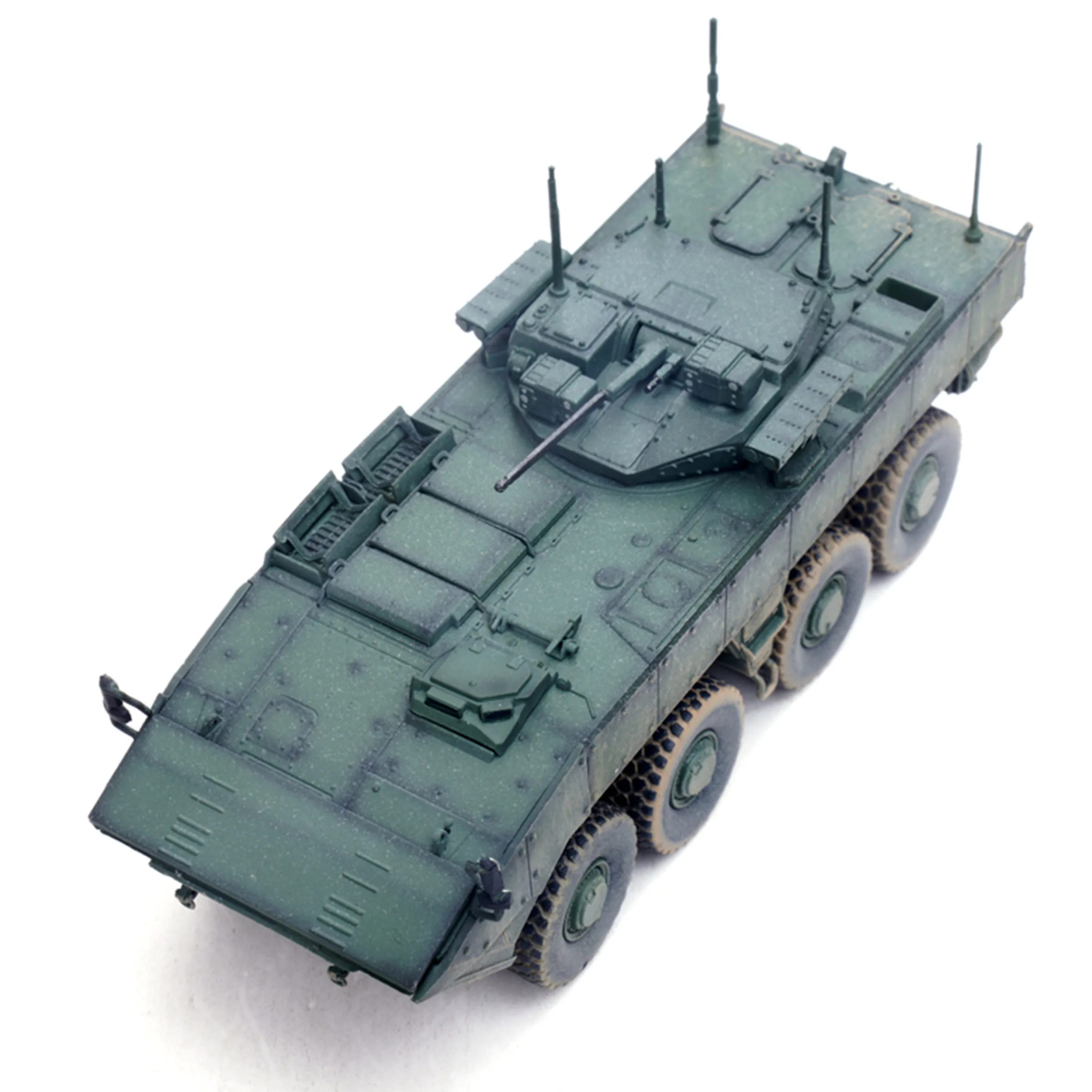 1: 72 P12221PE Russian IFV armored vehicle model green camouflage (wheels movable) Finished product model