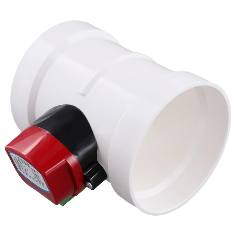 

【Лучшие продажи】2X пластиковый моторизованный демпфер ПВХ обратный клапан регулятор объема воздуховода для вентиляционной трубы 220 В переменного тока 110 мм