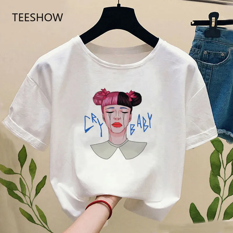 Melanie Martinez Women Tshirt Funny Cry Baby Tops T-shirt  Print Summer White Short Sleeve Modal Women's Clothing New Summer