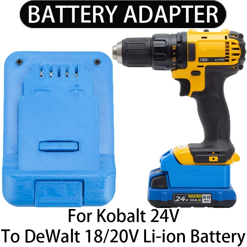 Battery Adapter/Converter for DeWalt 18/20V Li-Ion tools to Kobalt 24V Li-Ion Battery Adapter Power Tool Accessories