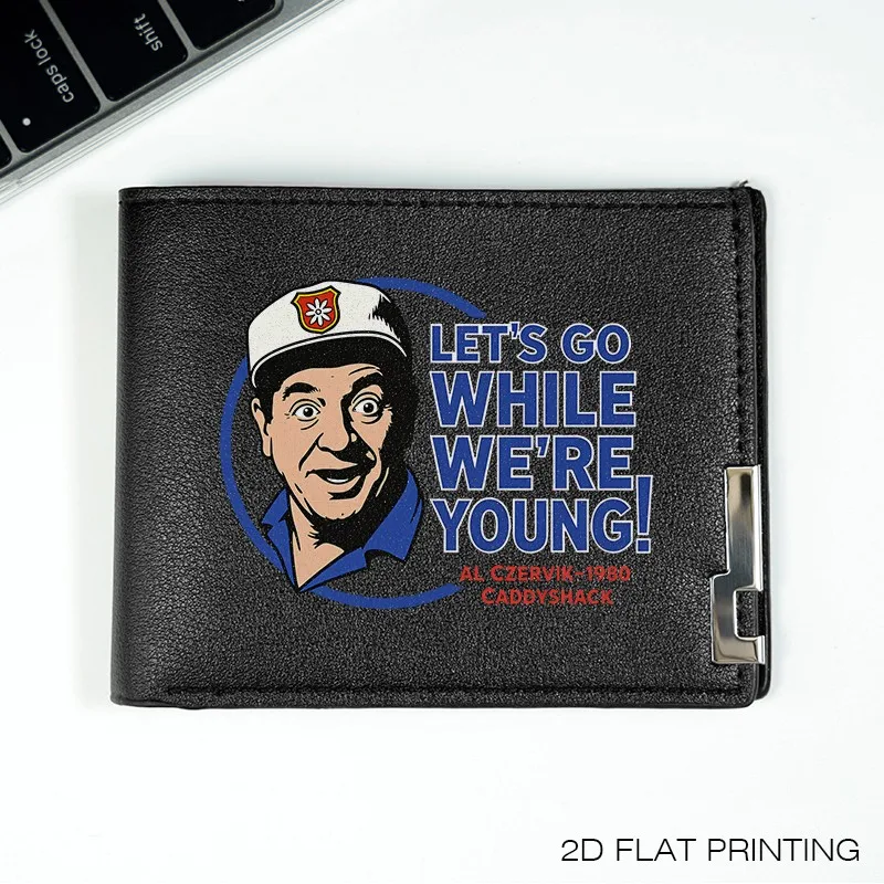 Portfel męski CADDYSHACK AL CZERVINK 1980, klasyczny design, slim, wykonany z PU, lekki, wytrzymały, biznesowy styl, modny dodatek.