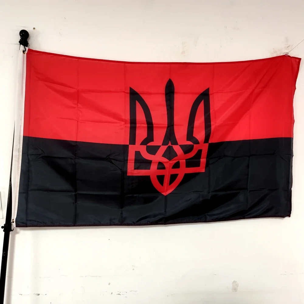 Polyester Flag for Outdoor Decor, Black and Red Flag, Soviet Army Coat, Arms Banner, 90x150cm