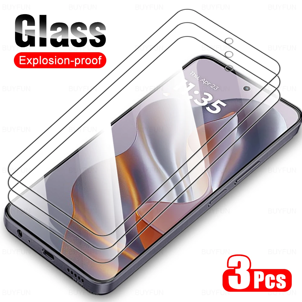 3Pcs 2.5D Tempered Glass For Motorola Edge 50 Neo 2024 Moto Edge50neo Edge50 50neo MotoEdge50neo 6.4 inches Screen Front Film