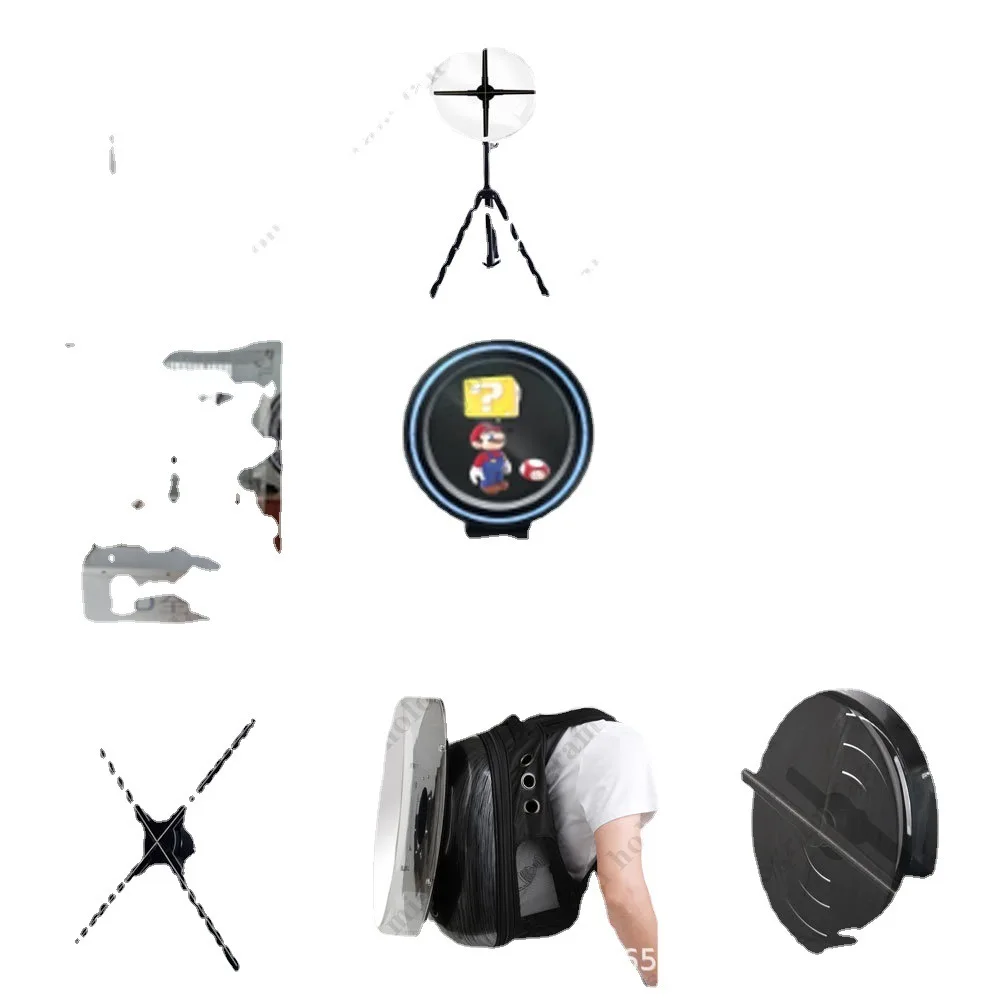 Holographic 3D Projection Fan Air Suspension Advertising Display Rotating LED Screen for Shop Promotion Home Decor