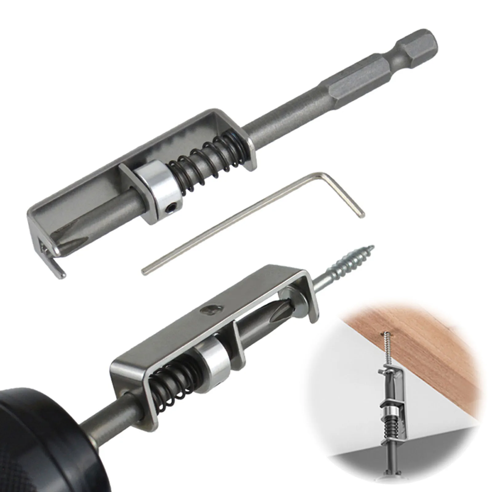 1/2PCS Spring-Loaded Screw Holder Bit Quick Retaining Accessories Screw Fixing Drill Bit for Electricians Mechanics Home Repair