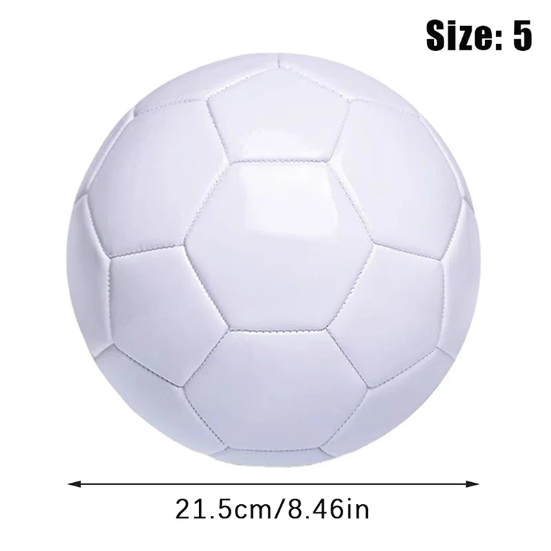 Weißer Fußball, Größe 5, offizielle Größe, leicht, für Kinder und Erwachsene, Fußballspielzeug, Lernspielzeug, Sport, PVC, DIY-Geschenk