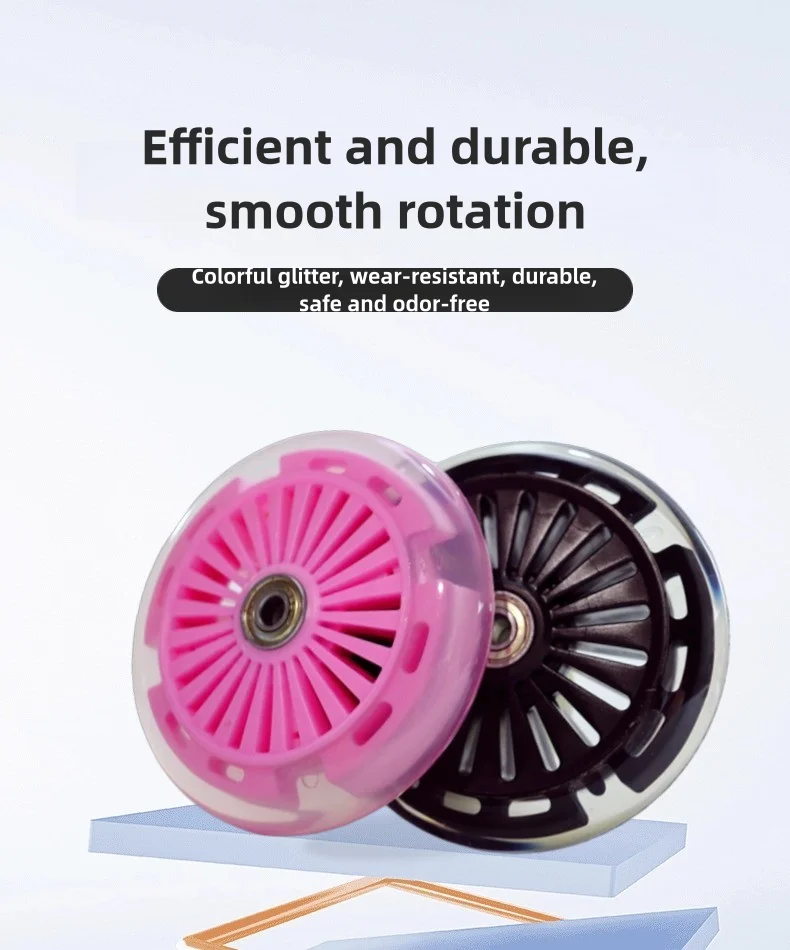 

"Pair of 120mm Light-Up Wheels – High-Quality PU Wheels for Skates, Scooters & Push Carts (Original Replacement)" replacement
