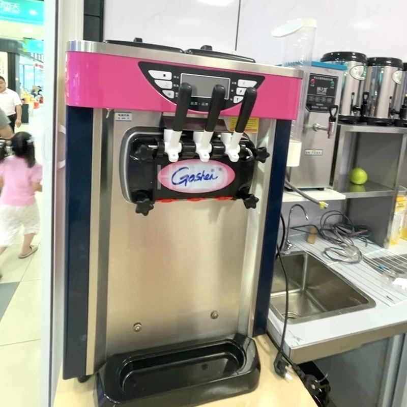 Commercial Soft Ice Cream Maker Machine Triple Flavor Three Flavors Available for Business Use Ice Cream Maker