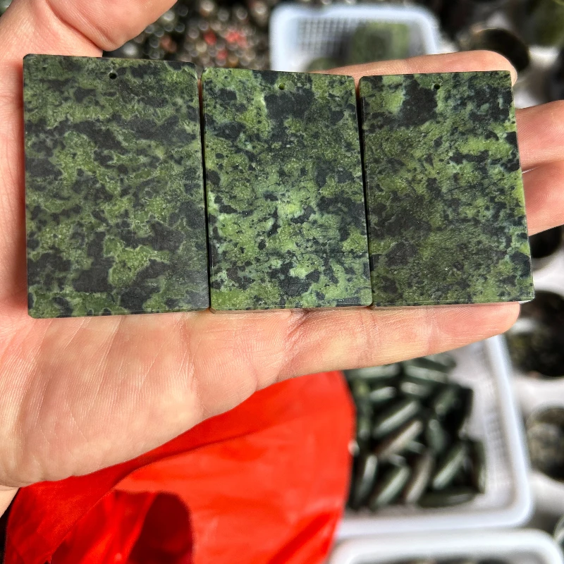 Natural Kunlun Mountain zang Jade High Quality Jade Pendant Safe Brand Bodyguard Pendant Rectangular pendant ethnic style