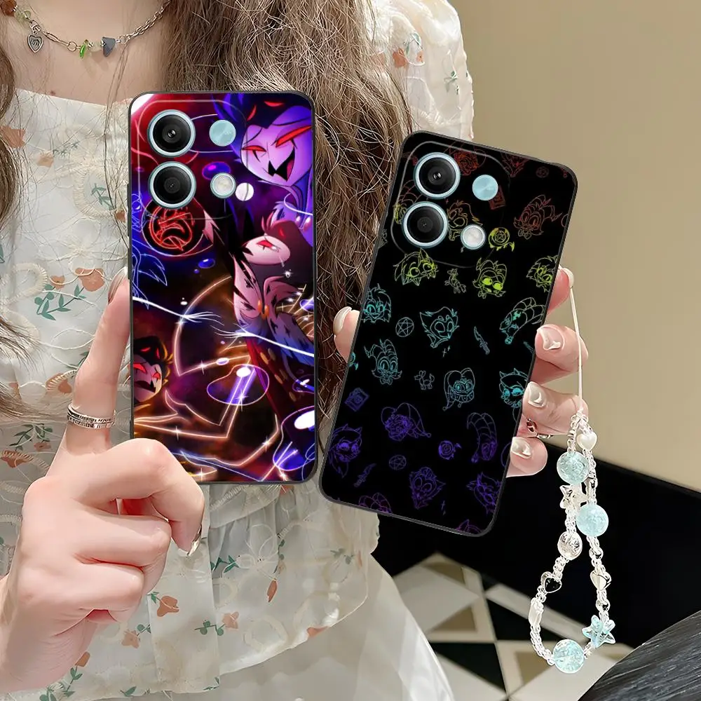 H-Helluva Boss حافظة هاتف محمول لـ POCO M6 M5 M4 M3 X7 X6 X5 X4 X3 F6 F5 F4 Pro GT 5G طباعة ملونة واقية فاخرة جميلة