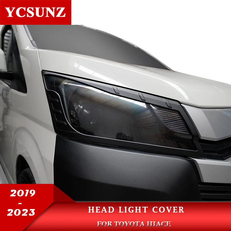 ABS Head Light Cover For Toyota Hiace 2019 2020 2021 2022 2023 Van Commuter Quantum Car Exterior Accessories