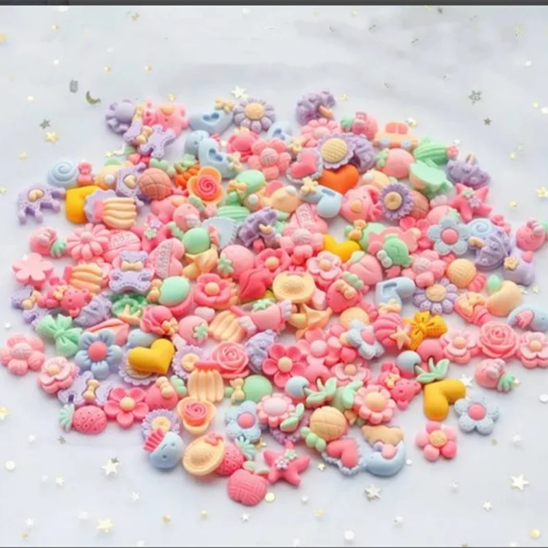 20 piezas 3D rosa forma mixta decoración de resina para uñas piezas Kawaii flor accesorios de colgantes para uñas DIY prensa en uñas diamantes de imitación